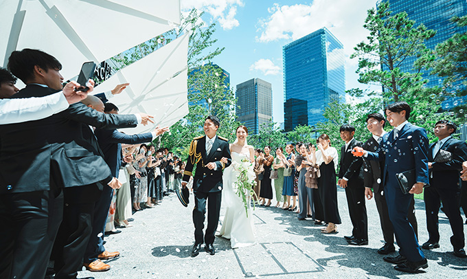 上質な街並みに広がる品格が漂う緑の一等地で洗練された貸切ウエディング