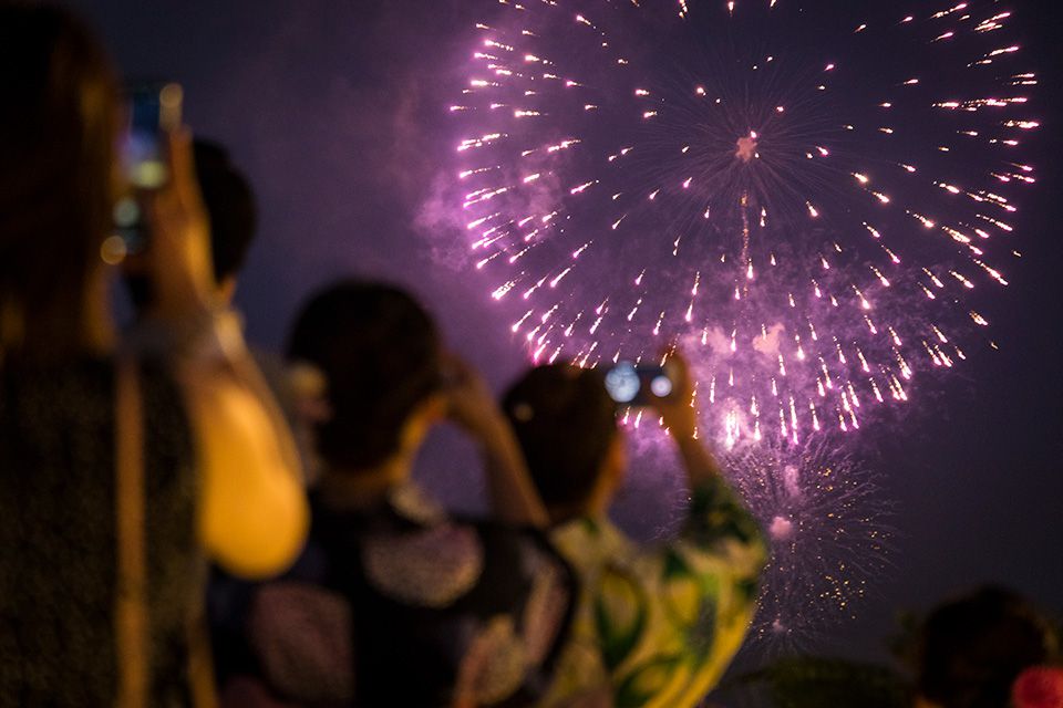 花火イベント鑑賞