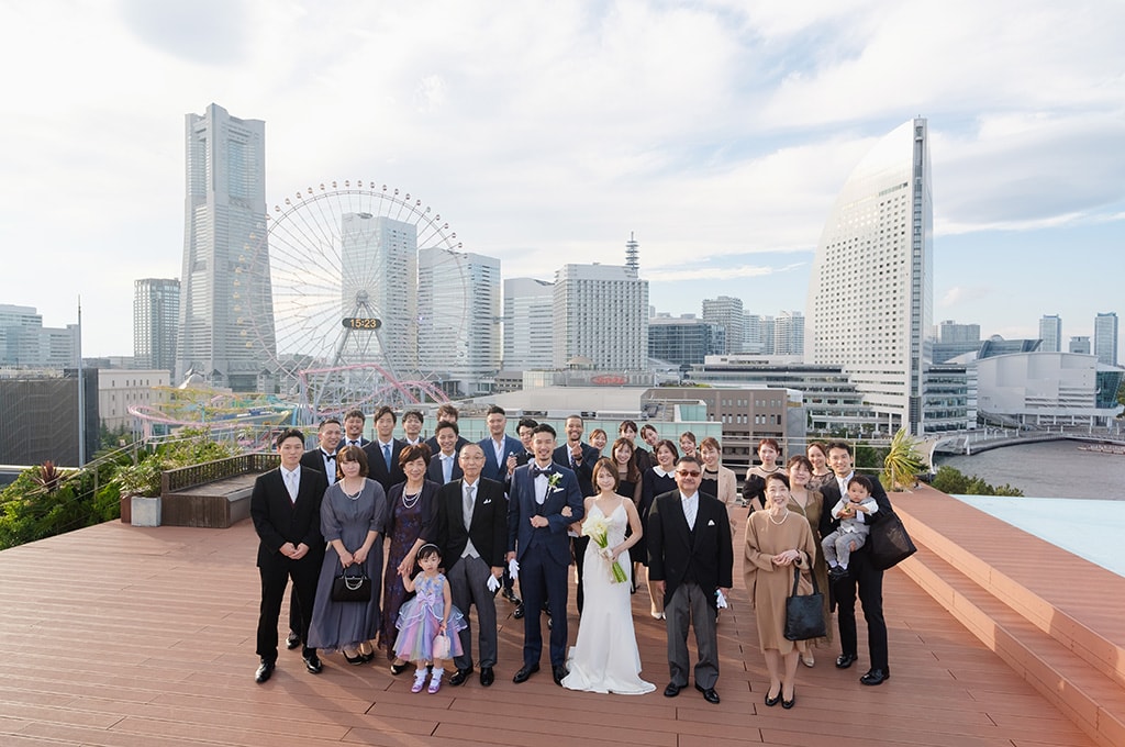 みなとみらいの景色とともに上質な非日常を愉しむ、大人の少人数ウエディング　レポート