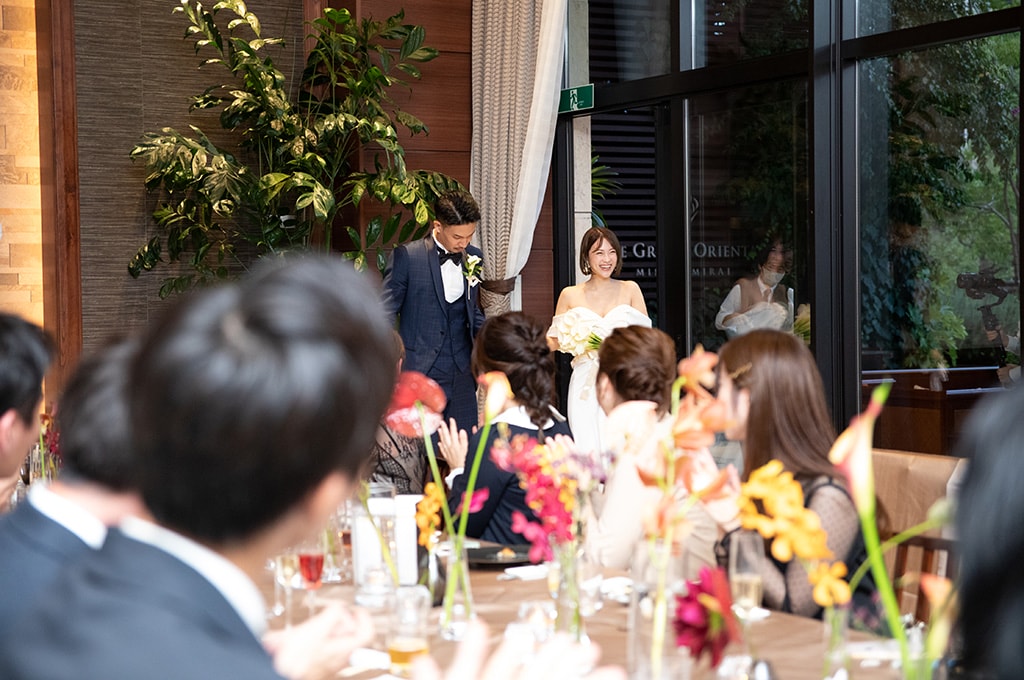 みなとみらいの景色とともに上質な非日常を愉しむ、大人の少人数ウエディング　レポート