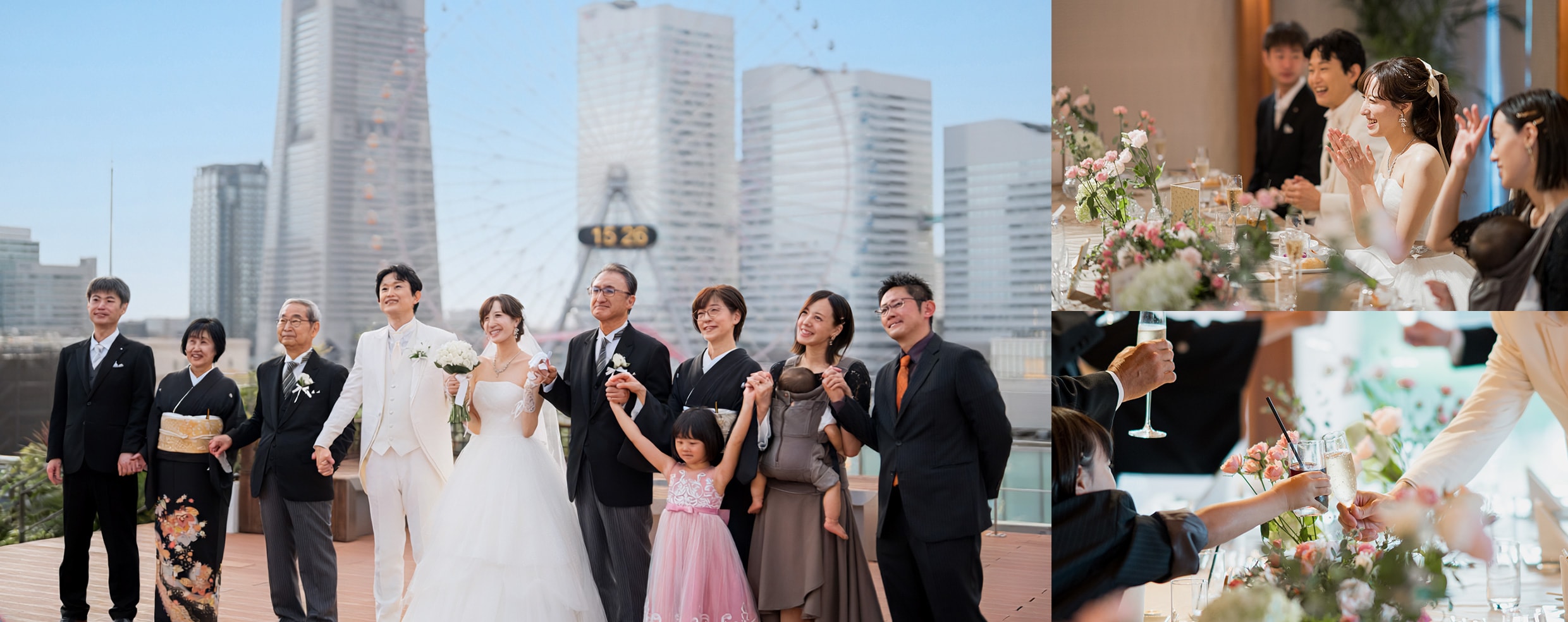 みなとみらいで叶えた、海外リゾートのように自由な“家族だけ”の少人数ウエディング